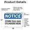 Signmission Store Full Gas Cylinders Here OSHA Notice Sign, Vinyl Decal, 18in W x 12in L, 2PK OS-2PACK-NS-D-1218-L-16631 - alternate 4